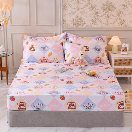 甜之梦 新款12868全棉印花系列单床笠（可接缺角异型） 诗雨恋人