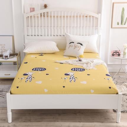 甜之梦 新款12868全棉印花系列单床笠（可接缺角异型） 长颈鹿多多