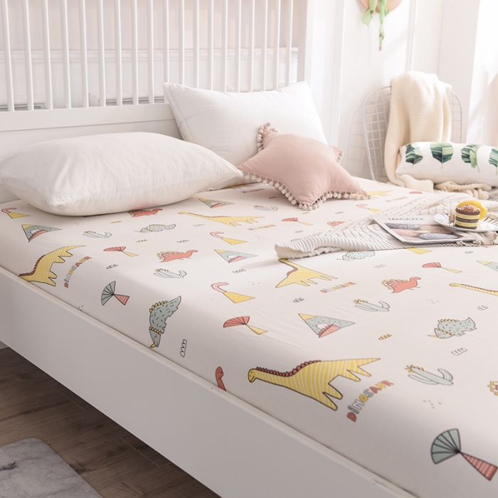 91家纺网 家纺一手货源 找家纺 甜之梦 新款12868全棉印花系列单床笠（可接缺角异型） 侏罗纪