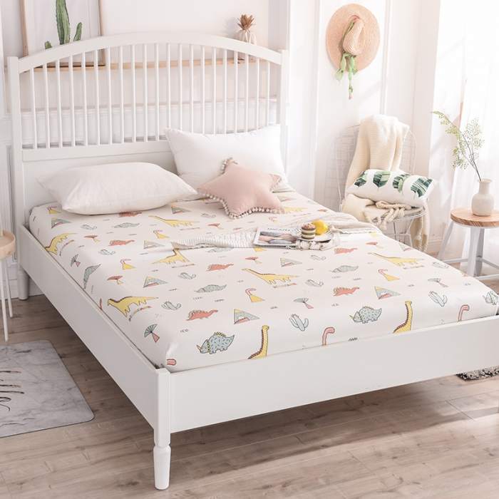 91家纺网 家纺一手货源 找家纺 甜之梦 新款12868全棉印花系列单床笠（可接缺角异型） 侏罗纪