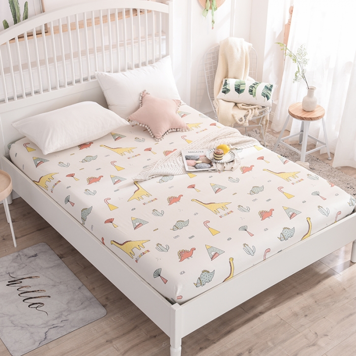 91家纺网 家纺一手货源 找家纺 甜之梦 新款12868全棉印花系列单床笠（可接缺角异型） 侏罗纪