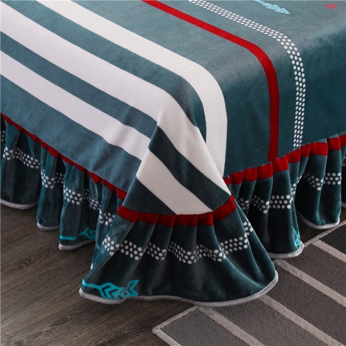 91家纺网 家纺一手货源 找家纺 馨梦缘2025直播爆款8.5斤牛奶绒四件套加厚保暖床裙金貂绒 匆匆那年