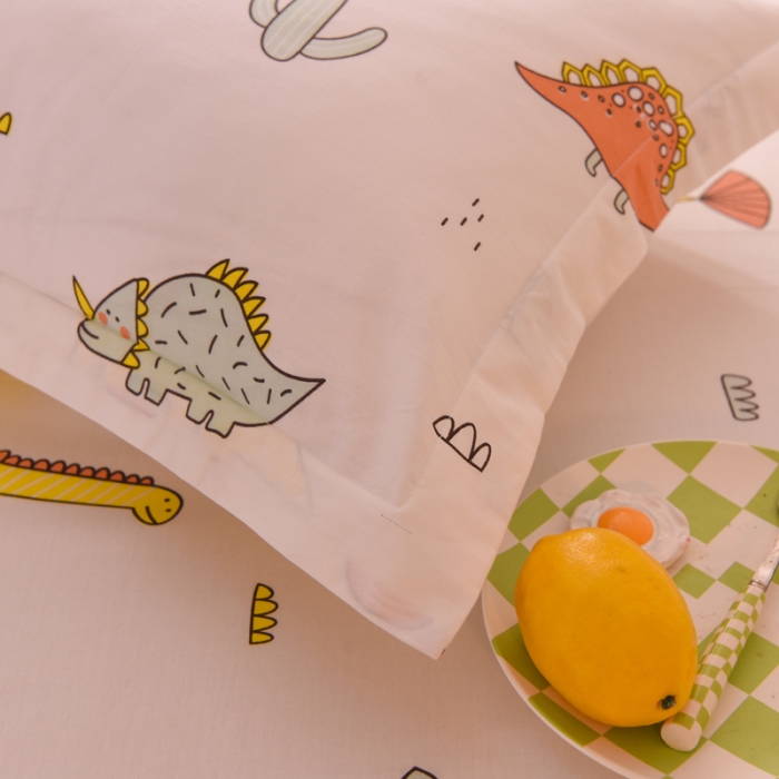 91家纺网 家纺一手货源 找家纺 甜之梦 2025新款12868全棉印花系列单品枕套 新侏罗纪