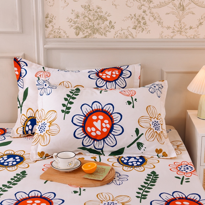 91家纺网 家纺一手货源 找家纺 甜之梦 2025新款12868全棉印花系列单品枕套 蝶恋花