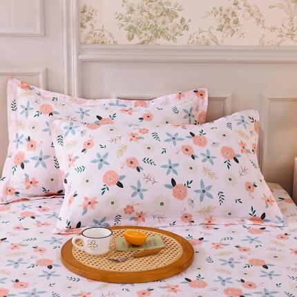 甜之梦 2025新款12868全棉印花系列单品枕套 粉红佳人