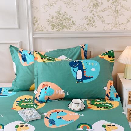 甜之梦 2025新款12868全棉印花系列单品枕套 恐龙派对