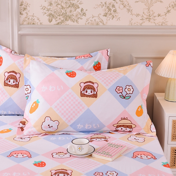 91家纺网 家纺一手货源 找家纺 甜之梦 2025新款12868全棉印花系列单品枕套 诗雨恋人