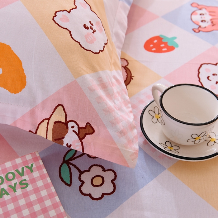 91家纺网 家纺一手货源 找家纺 甜之梦 2025新款12868全棉印花系列单品枕套 诗雨恋人