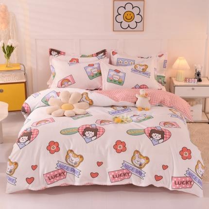 91家纺网 家纺一手货源 找家纺 总甜之梦 2025新款纯棉印花12868四件套