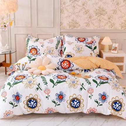 91家纺网 家纺一手货源 找家纺 甜之梦 2025新款纯棉印花12868四件套 蝶恋花