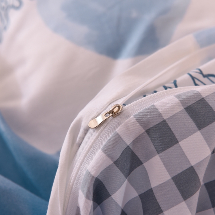 91家纺网 家纺一手货源 找家纺 甜之梦 2025新款纯棉印花12868四件套 爱心熊