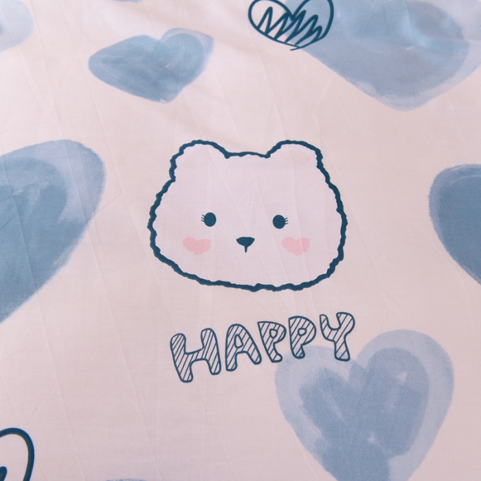 91家纺网 家纺一手货源 找家纺 甜之梦 2025新款纯棉印花12868四件套 爱心熊