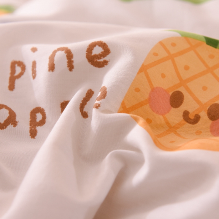 91家纺网 家纺一手货源 找家纺 甜之梦 2025新款纯棉印花12868四件套 菠萝萌龙