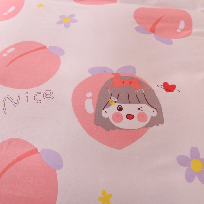 91家纺网 家纺一手货源 找家纺 甜之梦 2025新款纯棉印花12868四件套 初恋蜜桃