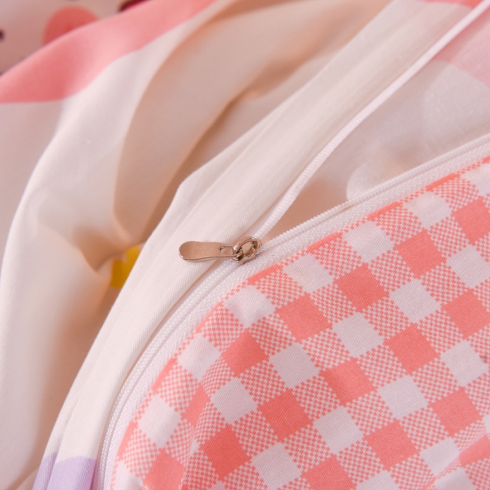 91家纺网 家纺一手货源 找家纺 甜之梦 2025新款纯棉印花12868四件套 初恋蜜桃