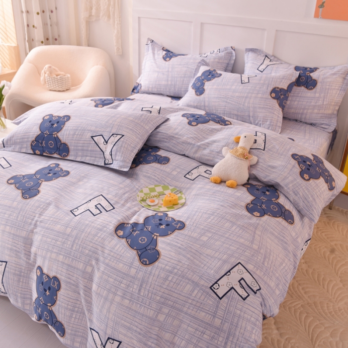 91家纺网 家纺一手货源 找家纺 甜之梦 2025新款纯棉印花12868四件套 快乐维尼