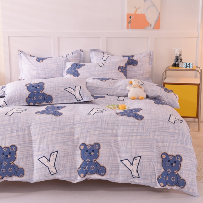 91家纺网 家纺一手货源 找家纺 甜之梦 2025新款纯棉印花12868四件套 快乐维尼