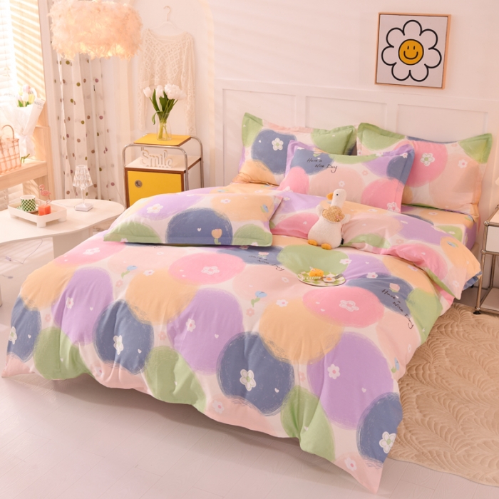 91家纺网 家纺一手货源 找家纺 甜之梦 2025新款纯棉印花12868四件套 魔法花园