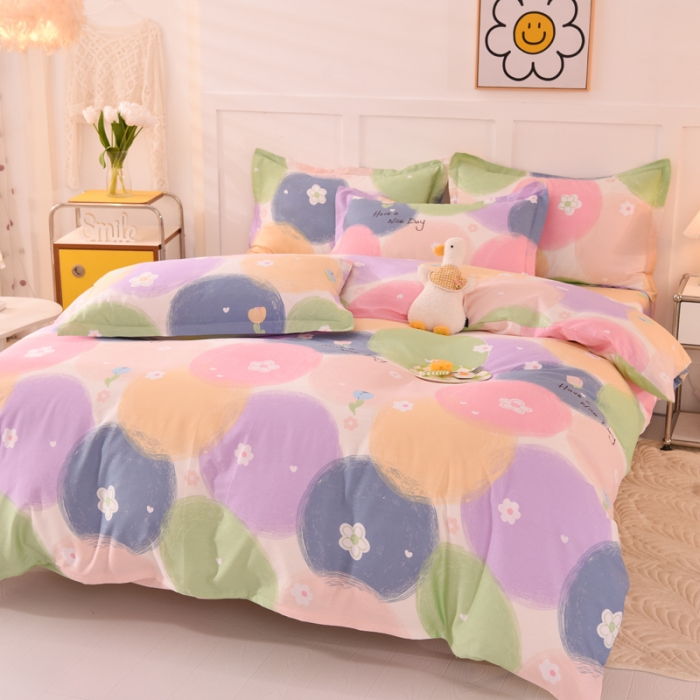 91家纺网 家纺一手货源 找家纺 甜之梦 2025新款纯棉印花12868四件套 魔法花园