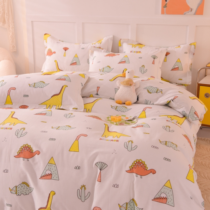 91家纺网 家纺一手货源 找家纺 甜之梦 2025新款纯棉印花12868四件套 新侏罗纪