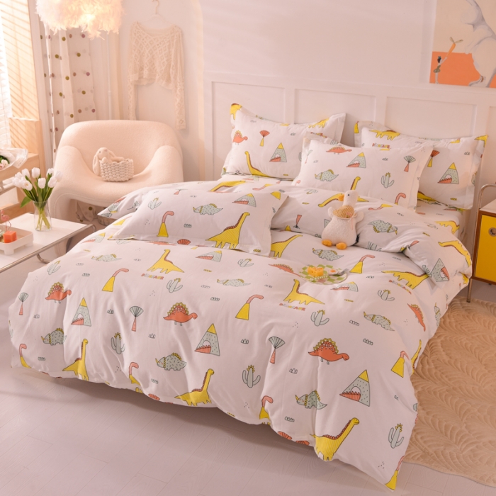 91家纺网 家纺一手货源 找家纺 甜之梦 2025新款纯棉印花12868四件套 新侏罗纪