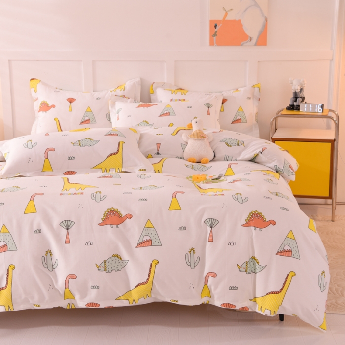 91家纺网 家纺一手货源 找家纺 甜之梦 2025新款纯棉印花12868四件套 新侏罗纪