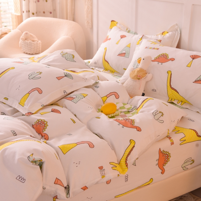 91家纺网 家纺一手货源 找家纺 甜之梦 2025新款纯棉印花12868四件套 新侏罗纪