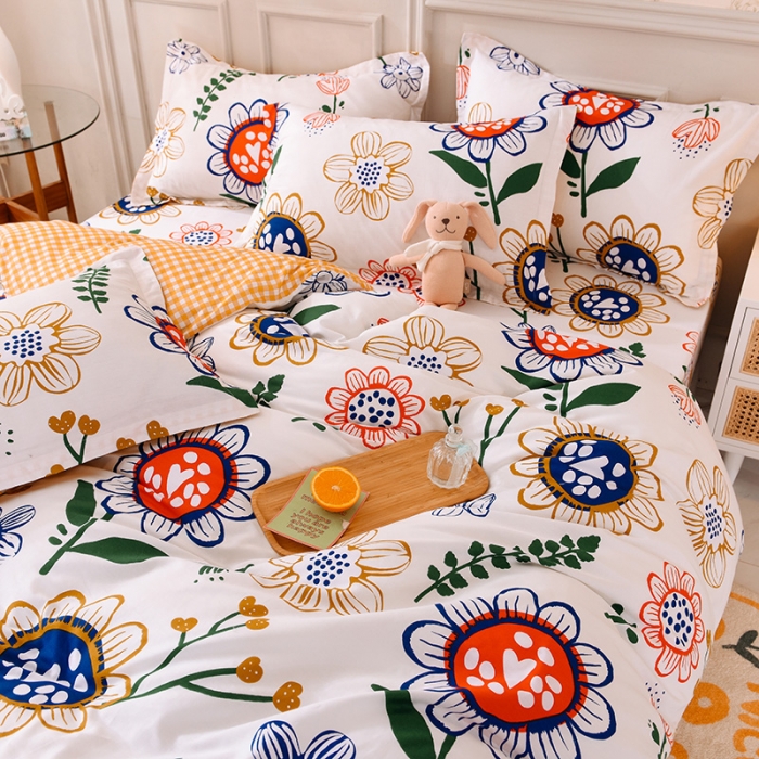 91家纺网 家纺一手货源 找家纺 甜之梦 2025新款纯棉印花12868四件套 蝶恋花