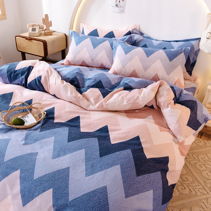 91家纺网 家纺一手货源 找家纺 甜之梦 2025新款纯棉印花12868四件套 梦境红