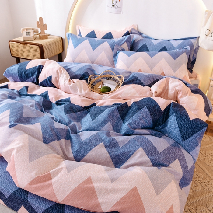 91家纺网 家纺一手货源 找家纺 甜之梦 2025新款纯棉印花12868四件套 梦境红