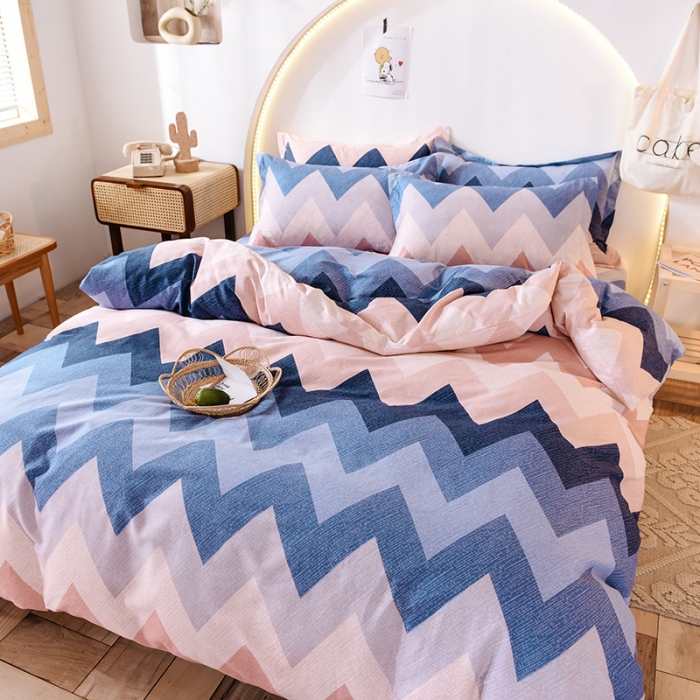 91家纺网 家纺一手货源 找家纺 甜之梦 2025新款纯棉印花12868四件套 梦境红