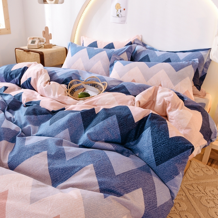 91家纺网 家纺一手货源 找家纺 甜之梦 2025新款纯棉印花12868四件套 梦境红