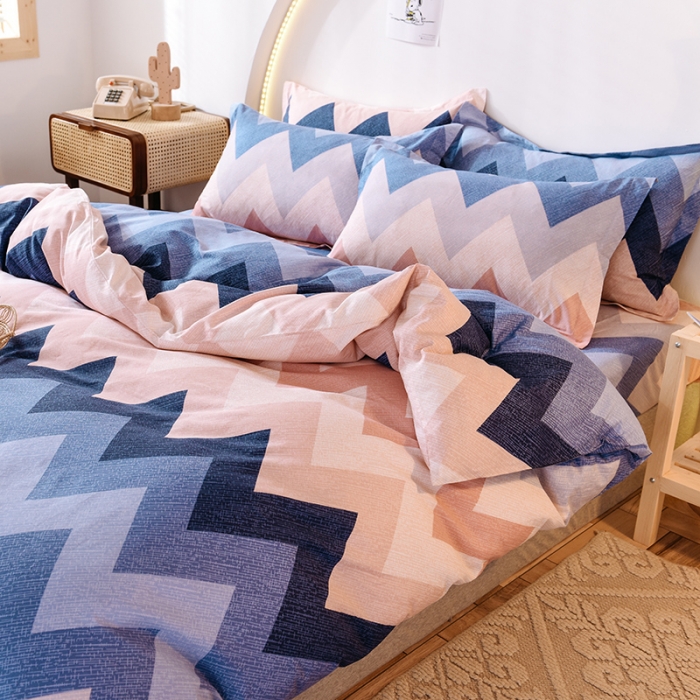 91家纺网 家纺一手货源 找家纺 甜之梦 2025新款纯棉印花12868四件套 梦境红