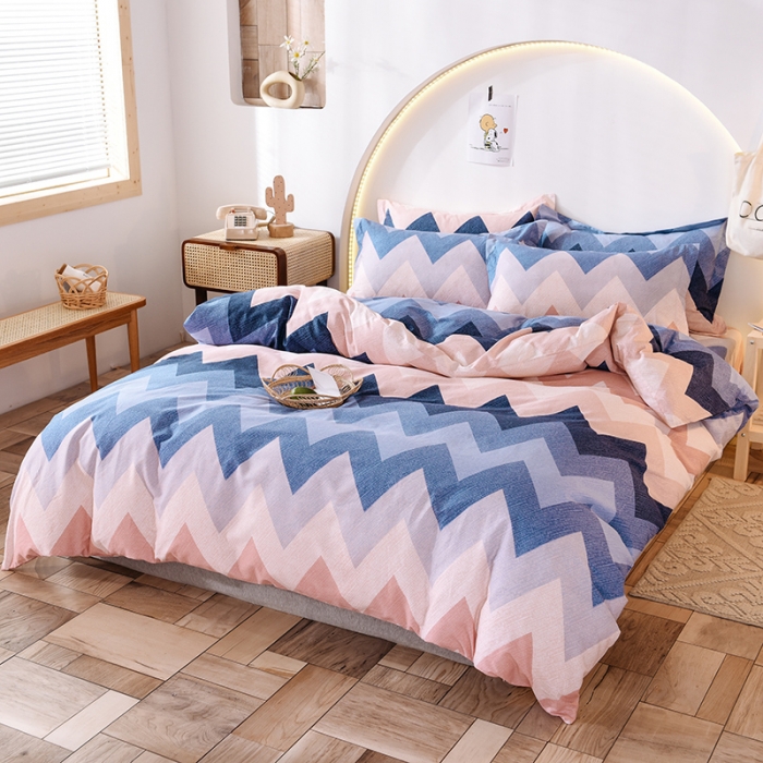 91家纺网 家纺一手货源 找家纺 甜之梦 2025新款纯棉印花12868四件套 梦境红