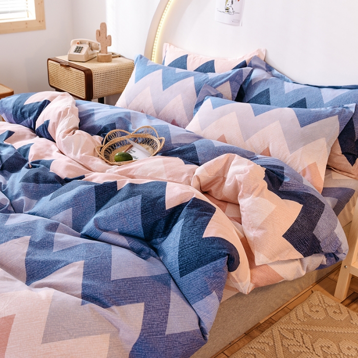 91家纺网 家纺一手货源 找家纺 甜之梦 2025新款纯棉印花12868四件套 梦境红