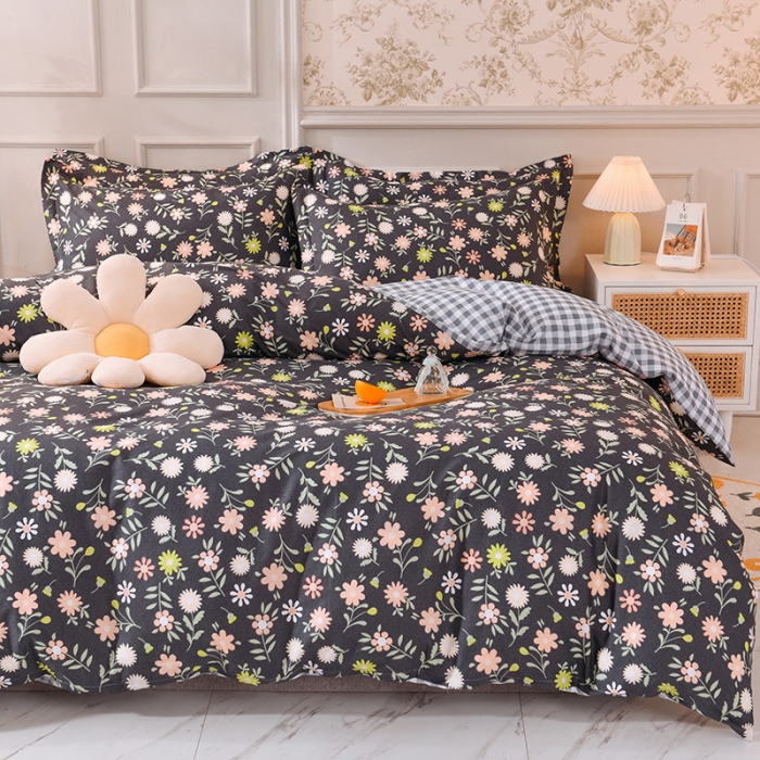 91家纺网 家纺一手货源 找家纺 甜之梦 2025新款纯棉印花12868四件套 沁园春