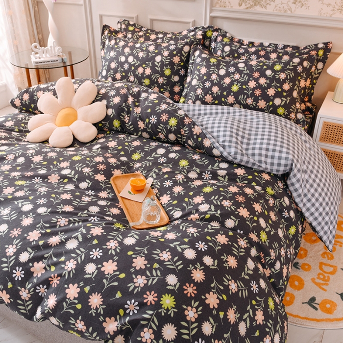 91家纺网 家纺一手货源 找家纺 甜之梦 2025新款纯棉印花12868四件套 沁园春