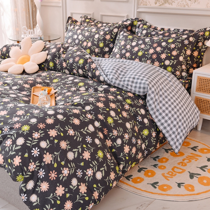 91家纺网 家纺一手货源 找家纺 甜之梦 2025新款纯棉印花12868四件套 沁园春