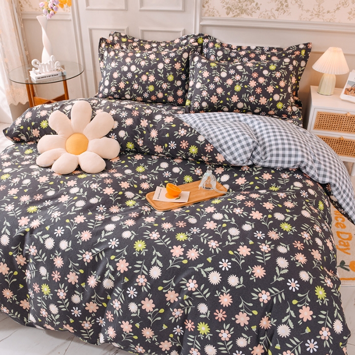 91家纺网 家纺一手货源 找家纺 甜之梦 2025新款纯棉印花12868四件套 沁园春