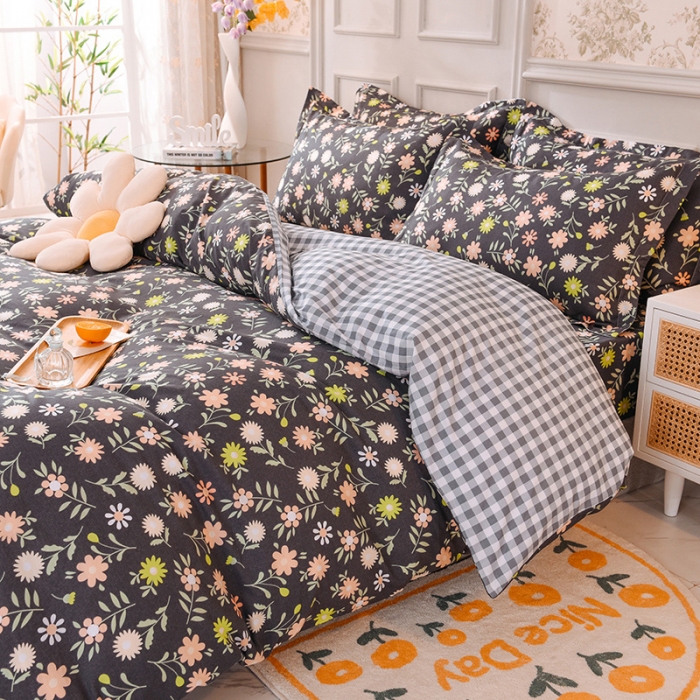 91家纺网 家纺一手货源 找家纺 甜之梦 2025新款纯棉印花12868四件套 沁园春