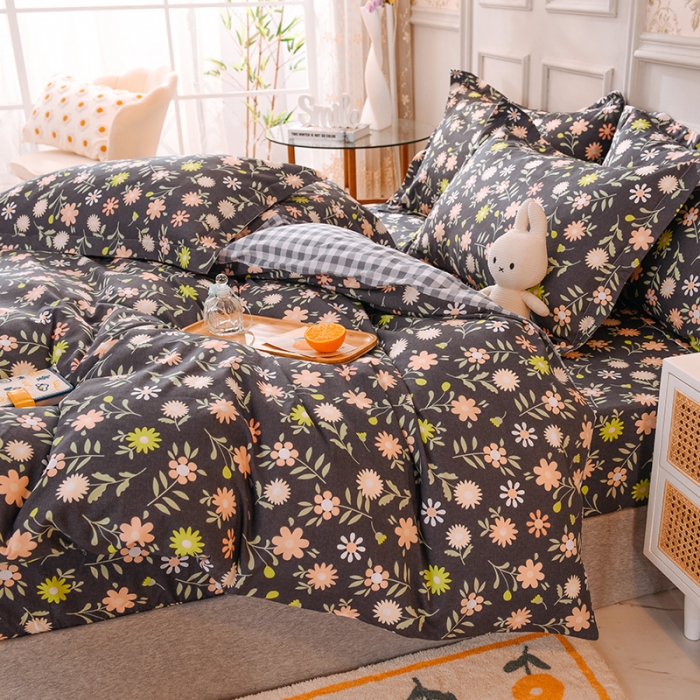 91家纺网 家纺一手货源 找家纺 甜之梦 2025新款纯棉印花12868四件套 沁园春