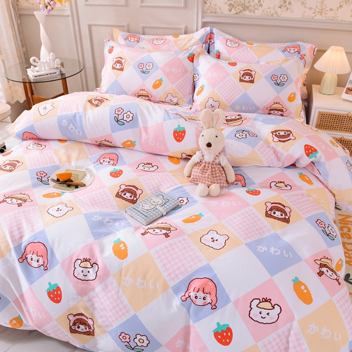 91家纺网 家纺一手货源 找家纺 甜之梦 2025新款纯棉印花12868四件套 诗雨恋人