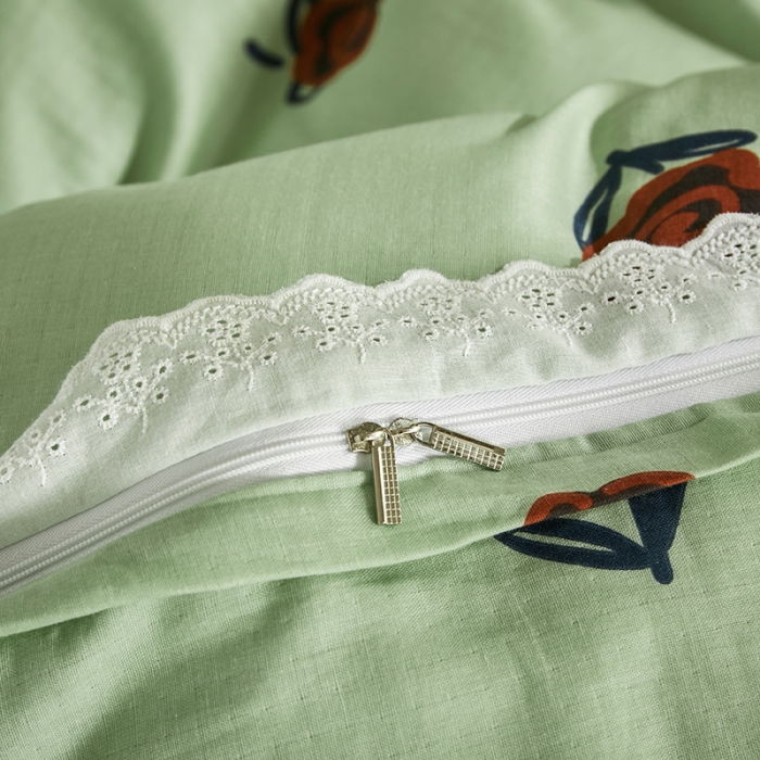 91家纺网 家纺一手货源 找家纺 (总) 怡家居 2022新款全棉A类双层纱韩版四件套