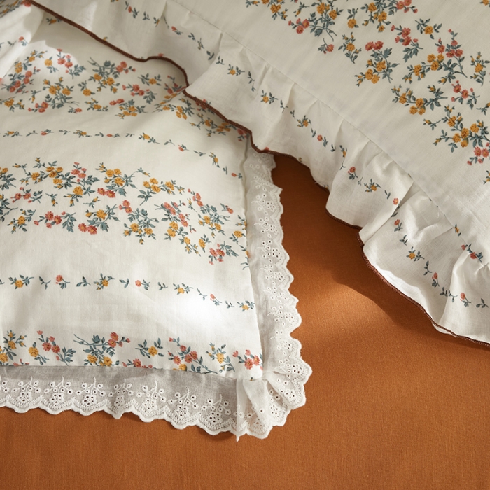 91家纺网 家纺一手货源 找家纺 怡家居 2022新款全棉A类双层纱韩版四件套 琉璃