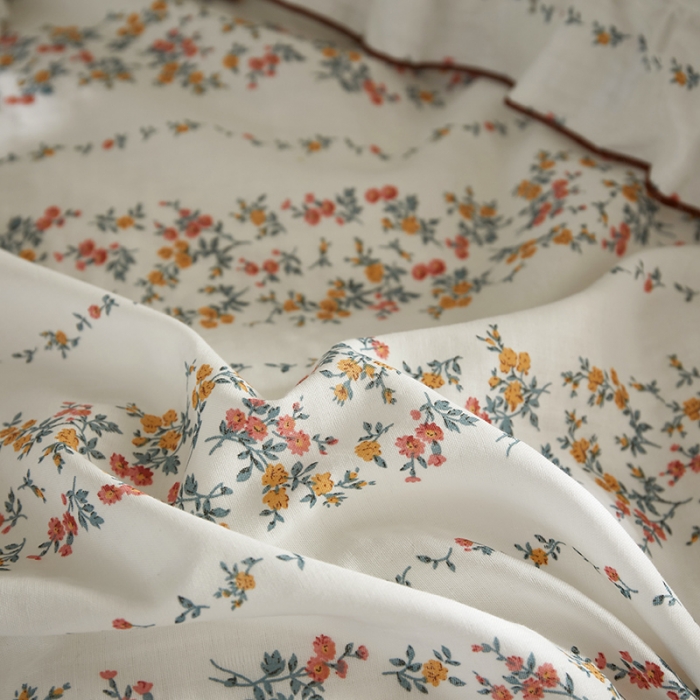 91家纺网 家纺一手货源 找家纺 怡家居 2022新款全棉A类双层纱韩版四件套 琉璃