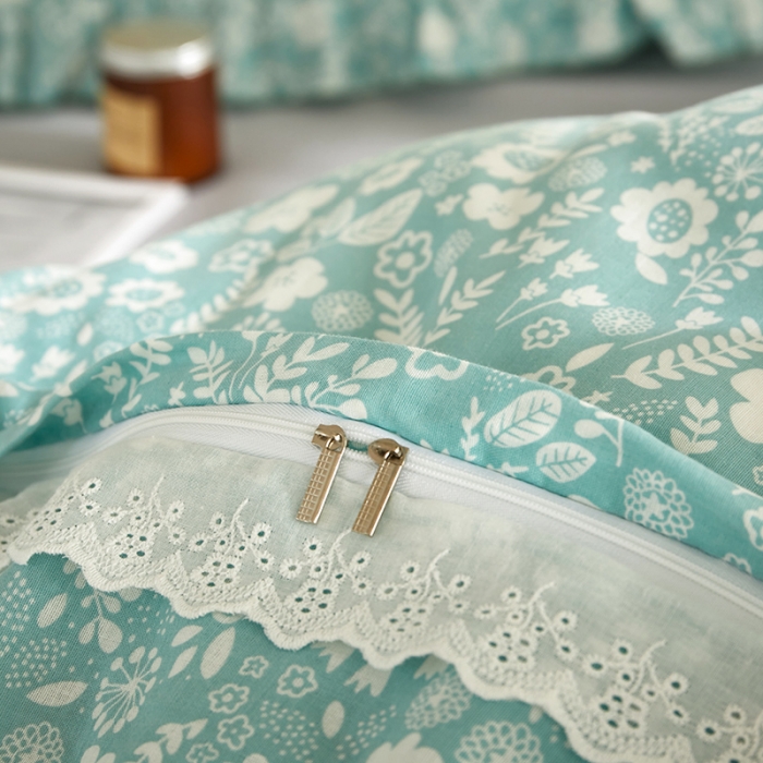 91家纺网 家纺一手货源 找家纺 怡家居 2022新款全棉A类双层纱韩版四件套 沐风