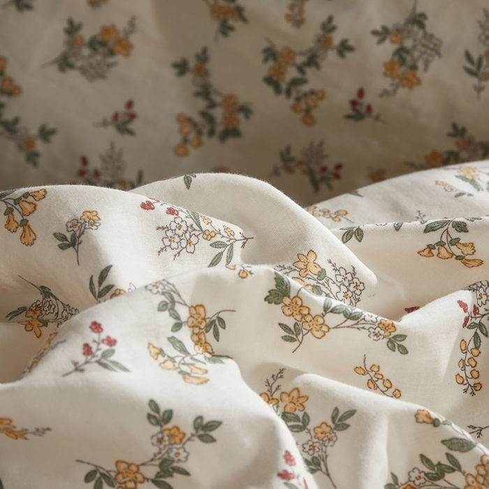 91家纺网 家纺一手货源 找家纺 怡家居 2022新款全棉A类双层纱韩版四件套 素雅米