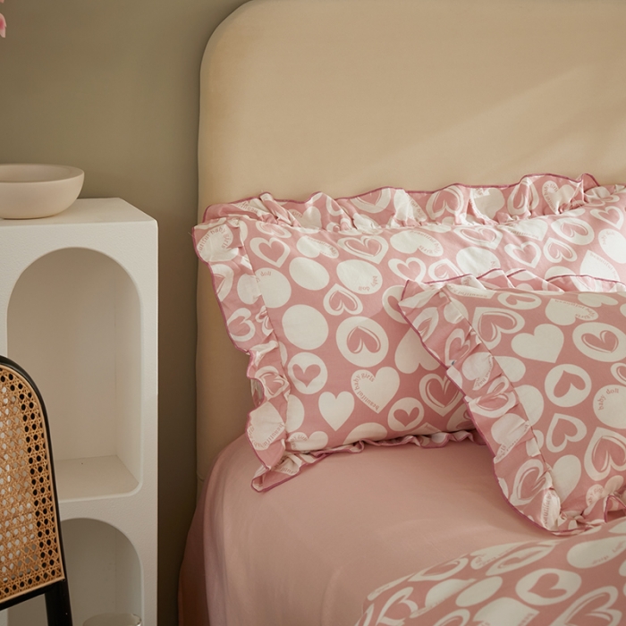 91家纺网 家纺一手货源 找家纺 怡家居 2022新款全棉A类双层纱韩版四件套 心尚