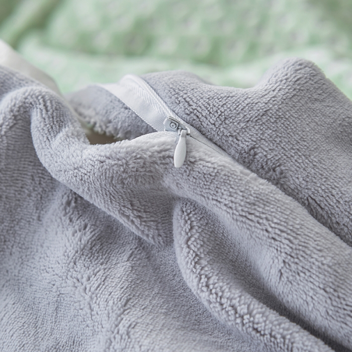 91家纺网 家纺一手货源 找家纺 佳梦家纺 2022新款240克芙暖绒提花四件套-寻梦 寻梦（香草绿）