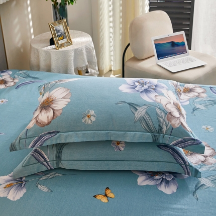 91家纺网 家纺一手货源 找家纺 （总1）安逸家纺 新款全棉枕套加厚生态磨毛学生单枕套一对